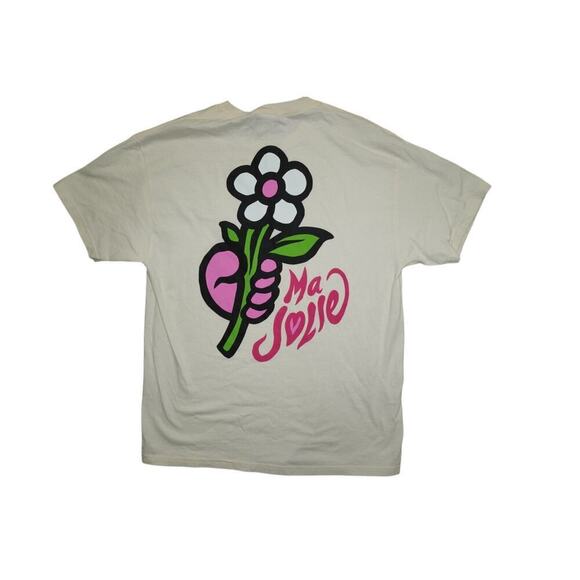 Ma Jolie Fleur Cream T-Shirt Medium XL - Picture 5 of 5